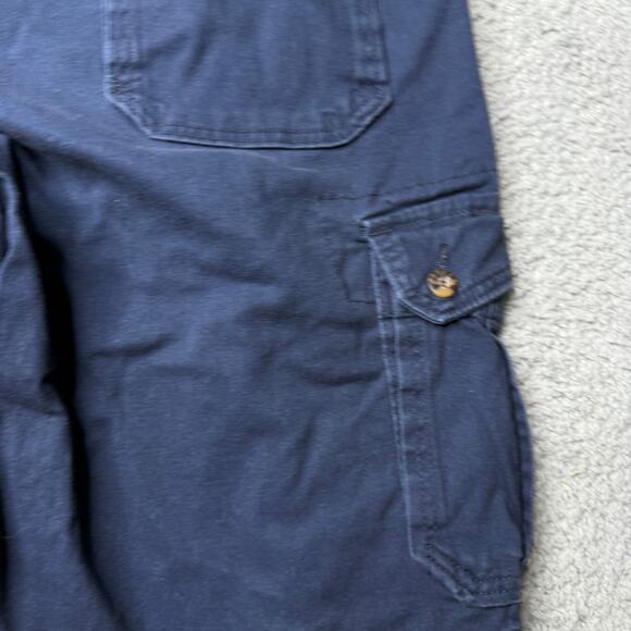 Vintage Cargo Shorts Men's 34 Blue Roebucks & Co Casual Pockets - Picture 9 of 10
